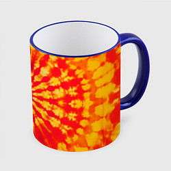 Кружка 3D Тай дай солнце, цвет: 3D-синий кант