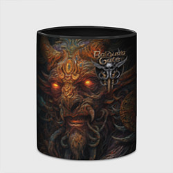 Кружка 3D Baldurs Gate 3 logo demon, цвет: 3D-белый + черный — фото 2