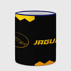Кружка 3D Jaguar - gold gradient: надпись и символ, цвет: 3D-синий кант — фото 2