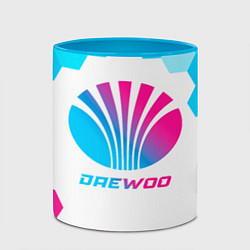 Кружка 3D Daewoo neon gradient style, цвет: 3D-белый + небесно-голубой — фото 2