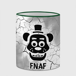 Кружка 3D FNAF glitch на светлом фоне, цвет: 3D-зеленый кант — фото 2