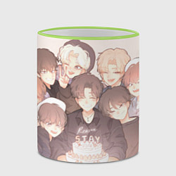 Кружка 3D Стрей Кидс аниме, цвет: 3D-светло-зеленый кант — фото 2