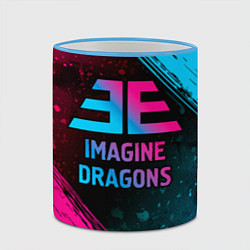 Кружка 3D Imagine Dragons - neon gradient, цвет: 3D-небесно-голубой кант — фото 2