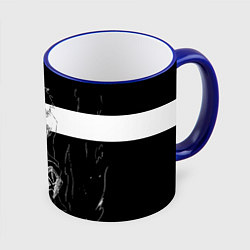 Кружка 3D Ичиго и занпакто - Блич, цвет: 3D-синий кант