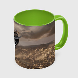 Кружка 3D Baldurs Gate 3 Logo, цвет: 3D-белый + светло-зеленый