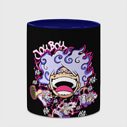 Кружка 3D Веселый 5 Гир Луффи, цвет: 3D-белый + синий — фото 2
