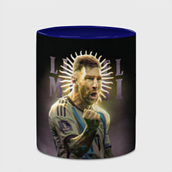 Кружка 3D Лионель Месси сборная Аргентины ЧМ 2022, цвет: 3D-белый + синий — фото 2