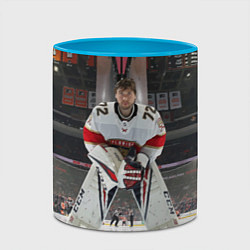 Кружка 3D Sergey Bobrovsky - Florida panthers - hockey, цвет: 3D-белый + небесно-голубой — фото 2