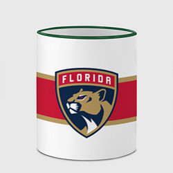 Кружка 3D Florida panthers - uniform - hockey, цвет: 3D-зеленый кант — фото 2