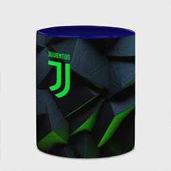 Кружка 3D Juventus black green logo, цвет: 3D-белый + синий — фото 2
