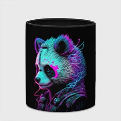 Кружка 3D Панда киберпанк, цвет: 3D-белый + черный — фото 2