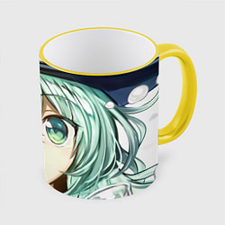 Кружка 3D Touhou Project Милая Койши Комейдзи, цвет: 3D-желтый кант