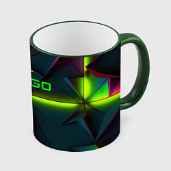 Кружка 3D CS GO green neon, цвет: 3D-зеленый кант