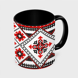 Кружка 3D Удмурт мода, цвет: 3D-белый + черный