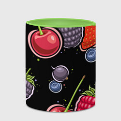 Кружка 3D Плоды и ягоды, цвет: 3D-белый + светло-зеленый — фото 2