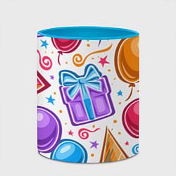 Кружка 3D Вечеринка, цвет: 3D-белый + небесно-голубой — фото 2