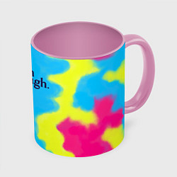 Кружка 3D I Am Kenough Tie-Dye, цвет: 3D-белый + розовый