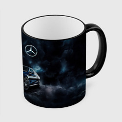 Кружка 3D Mercedes Benz galaxy, цвет: 3D-черный кант