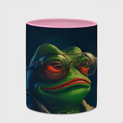 Кружка 3D Pepe frog, цвет: 3D-белый + розовый — фото 2