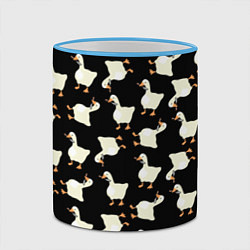 Кружка 3D Паттерн с гусями, цвет: 3D-небесно-голубой кант — фото 2