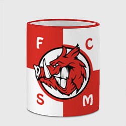 Кружка 3D FCSM мясо, цвет: 3D-красный кант — фото 2
