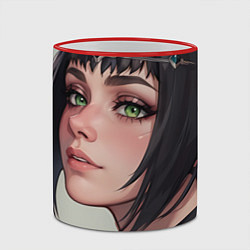 Кружка 3D Красотка Шэдоухарт, цвет: 3D-красный кант — фото 2