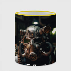 Кружка 3D Fallout man, цвет: 3D-желтый кант — фото 2
