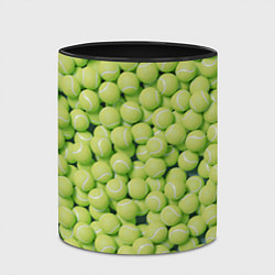 Кружка 3D Узор из теннисных мячей, цвет: 3D-белый + черный — фото 2