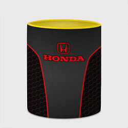 Кружка 3D Honda - униформа красная, цвет: 3D-белый + желтый — фото 2