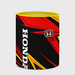 Кружка 3D Honda - красный и оранжевый, цвет: 3D-белый + желтый — фото 2