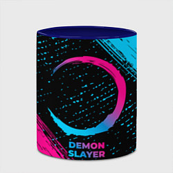 Кружка 3D Demon Slayer - neon gradient, цвет: 3D-белый + синий — фото 2