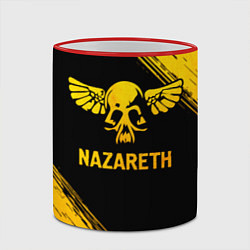 Кружка 3D Nazareth - gold gradient, цвет: 3D-красный кант — фото 2