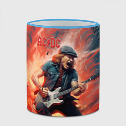 Кружка 3D ACDC rock music, цвет: 3D-небесно-голубой кант — фото 2