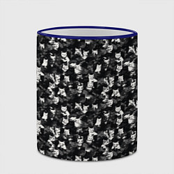 Кружка 3D Камуфляж с котиками, цвет: 3D-синий кант — фото 2
