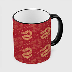 Кружка 3D The chinese dragon pattern, цвет: 3D-черный кант
