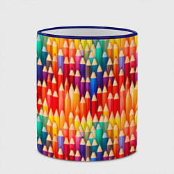 Кружка 3D Цветные карандаши, цвет: 3D-синий кант — фото 2