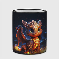Кружка 3D Котик дракоша, цвет: 3D-черный кант — фото 2
