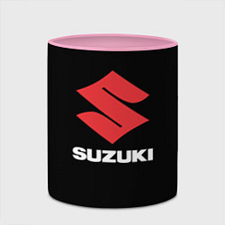 Кружка 3D Suzuki sport brend, цвет: 3D-белый + розовый — фото 2