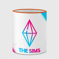 Кружка 3D The Sims neon gradient style, цвет: 3D-оранжевый кант — фото 2