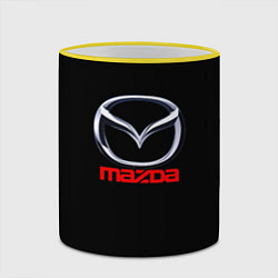 Кружка 3D Mazda japan motor, цвет: 3D-желтый кант — фото 2