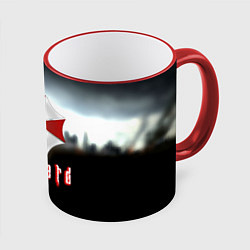 Кружка 3D Raccoon city, цвет: 3D-красный кант