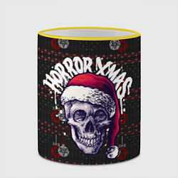 Кружка 3D Horror xmas, цвет: 3D-желтый кант — фото 2