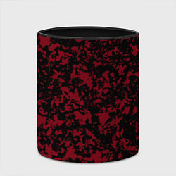 Кружка 3D Красно-чёрная пятнистая текстура, цвет: 3D-белый + черный — фото 2