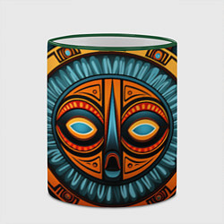 Кружка 3D Орнамент в африканском стиле, цвет: 3D-зеленый кант — фото 2