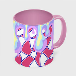 Кружка 3D Rainbow illusion, цвет: 3D-белый + розовый
