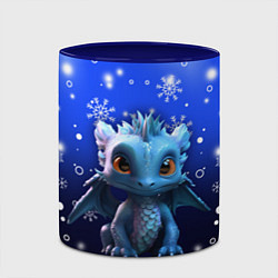 Кружка 3D Малыш дракон, цвет: 3D-белый + синий — фото 2