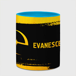 Кружка 3D Evanescence - gold gradient по-горизонтали, цвет: 3D-белый + небесно-голубой — фото 2