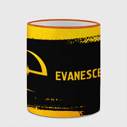 Кружка 3D Evanescence - gold gradient по-горизонтали, цвет: 3D-оранжевый кант — фото 2