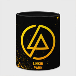 Кружка 3D Linkin Park - gold gradient, цвет: 3D-белый + черный — фото 2