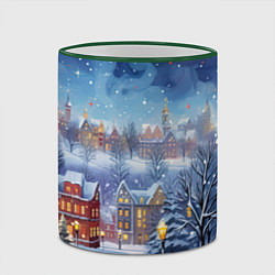 Кружка 3D New year city, цвет: 3D-зеленый кант — фото 2